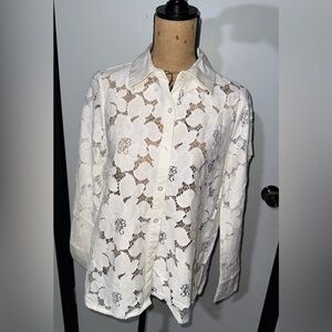Marc New York White Lace Women’s Shirt